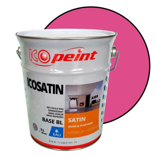 Peinture Acrylique Satin Lessivable 3L - ICOSATIN RAL 4003 Violet bruyère