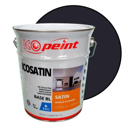 Peinture Acrylique Satin Lessivable 3L - ICOSATIN RAL 5008 Bleu gris