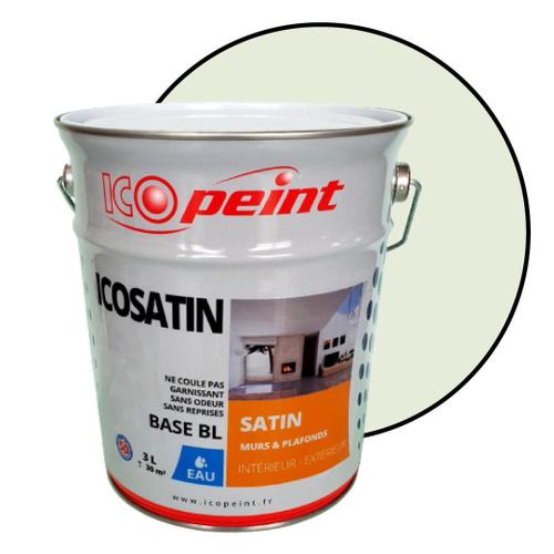 Peinture Acrylique Satin Lessivable 3L - ICOSATIN RAL 9002 Blanc gris