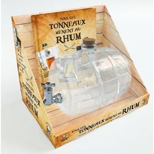 Tous Les Tonneaux Mènent Au Rhum - Coffret Livre + Tonneau En Verre