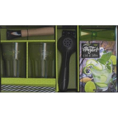 Mojito, Le Kit De Survie - Avec 2 Verres À Mojito, 1 Doseur, 1 Pilon, 2 Pailles, 1 Presse-Agrumes