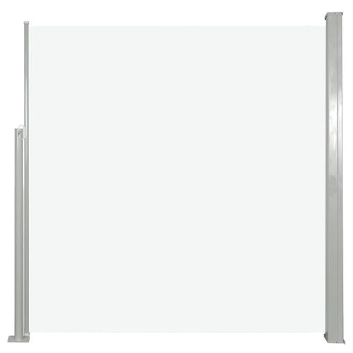 Auvent Paravent Store Brise-Vue Latéral Rétractable De Patio Jardin Terrasse Balcon Protection Visuelle Écran 140 X 300 Cm Blanc Cassé Helloshop26 02_0007087