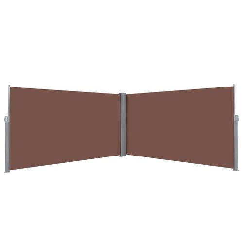Auvent Paravent Store Brise-Vue Latéral Rétractable De Patio Jardin Terrasse Balcon Protection Visuelle Écran 160 X 600 Cm Marron Helloshop26 02_0007098