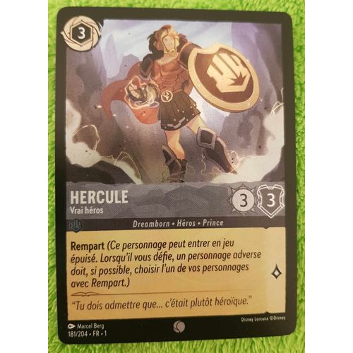 Carte Lorcana Disney (Chapitre 1) Foil Commune - Hercule - Vrai Héros (181/204)