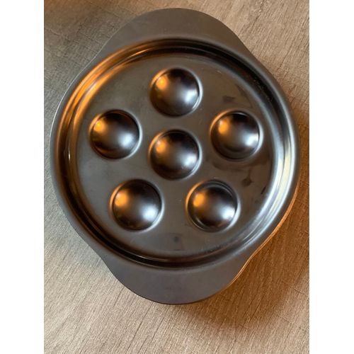 Lot De 6 Assiettes À Praires Ou Escargots Inox 18%