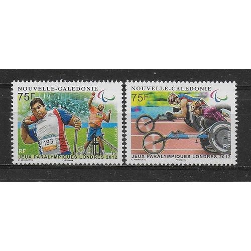 Nouvelle-Caledonie 2012 : Jeux Paralympiques D'été À 2012 À Londres (Angleterre) : Lancer De Poids / Cyclisme : Série Entière De 2 Timbres À 150 F. Multicolore Neufs **