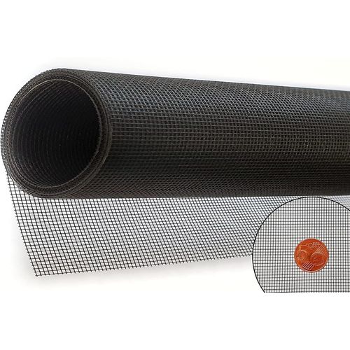 Gaze De Protection Anti-Insectes Moustiquaire - Protection Contre Les Moustiques - Tissu En Fibre De Verre Transparent, Résistant Aux Uv, 2m, Noir