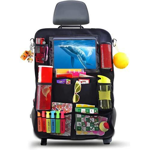 Organisateur De Voiture, Organisateur Voiture Enfant Facile À Entretenir, Organisateur Voiture ?Arrière Avec Beaucoup D'espace De Rangement, Protection Siege Voiture Enfant(1 Pc Noir)