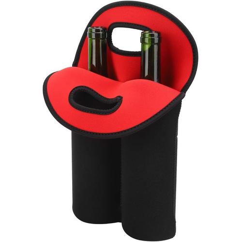 Sac Isotherme pour Bouteilles, Porte-Bouteille pour 2 Bouteilles de Vin Sac Bouteille d?Eau Portable pour Vin et Champagne