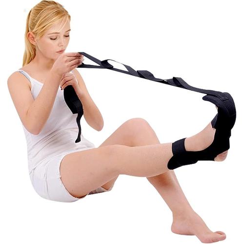 Yoga Ligament Stretching Belt Sangle Yoga Yogi Elastique Yoga Fascia Stretcher Neuro Stretch Neurostretch Pour Physiothérapie Réadaptation Pilates Danse Yoga (Noir)