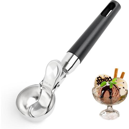 Cuillère À Glace Avec Éjecteur, Cuillere A Glace En Acier Inoxydable Poli, De Boules De Glace Pour Crème Glacée, Falafels, Riz, Ice Cream Scoop, 20x4,8 Cm