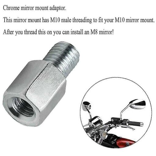 2pcs Scooter Moto Rétroviseur Adaptateurs 8mm À 10mm Moto Scooters ...