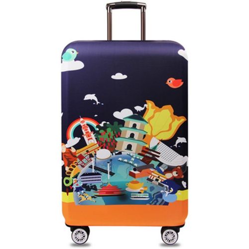 Elastique Housse (Big Data, M (22-24 inch Luggage Case)) De Valise Luggage Cover, Protection De Valise Housse Bagage Voyager Protecteur Couverture pour 18-32 Pouce Valise