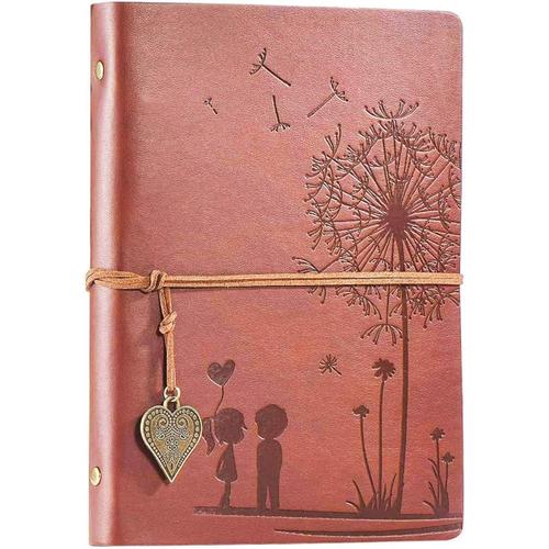 Carnet De Voyage A5 Carnet?Marron? De Notes Voyage Diary Notebook Croquis Dessin Rechargeable Journal Cuir Vintage Cahier Bloc-Notes De Journal Vierge