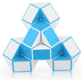 Magic Snake, Serpent Magique 24 Segments Blanc Bleu Twist Puzzle Toys 3d Magic Snake Puzzle Cube Jouets Éducatifs Pour Enfants Et Adultes