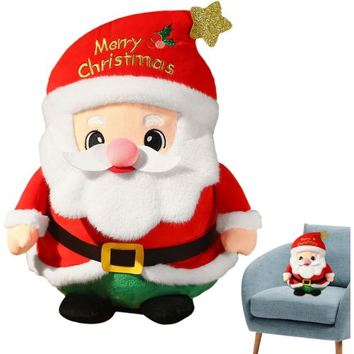 Oreiller En Peluche Du Père Noël, Oreiller En Peluche En Forme De Noël 3d, Oreiller Du Père Noël, Oreiller Mignon En Peluche Du Père Noël, Cadeau De Poupée Du Père Noël Pour Décoration De Fête De Noël