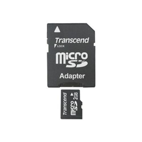 Transcend - Carte mémoire flash (adaptateur SD inclus(e)) - 2 Go - micro SD