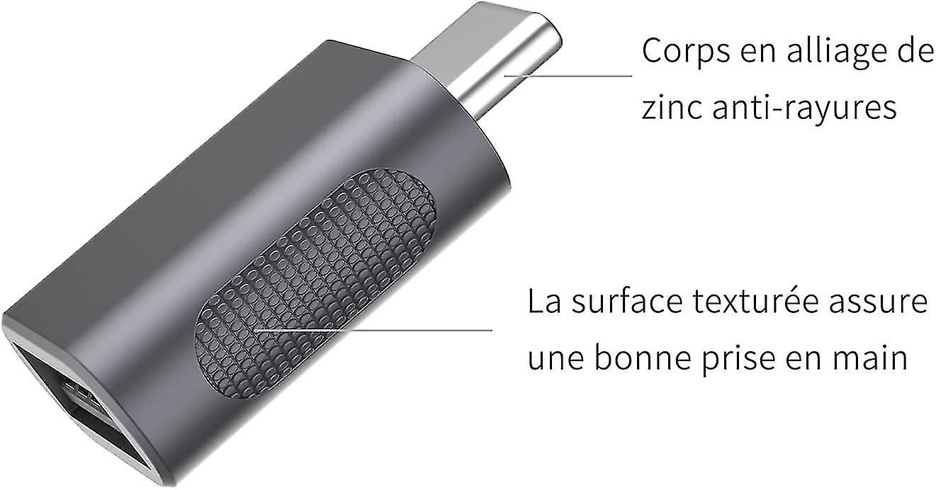 Adaptateur USB-C vers USB 2 pices, adaptateur USB type-c ve... - 5