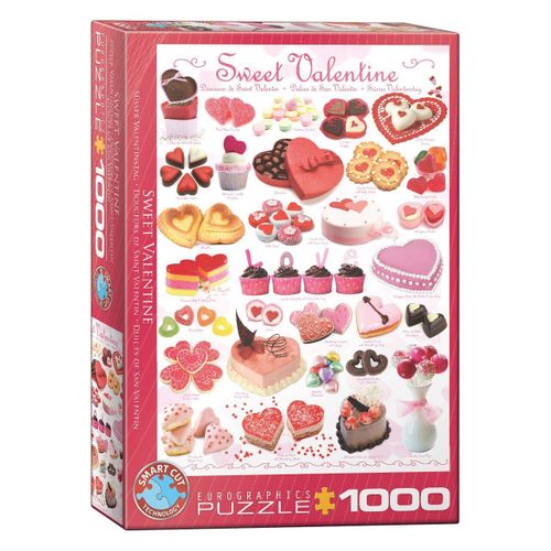Puzzle Eurographics - Valentinstag Sussigkeiten, 1000 Pièces
