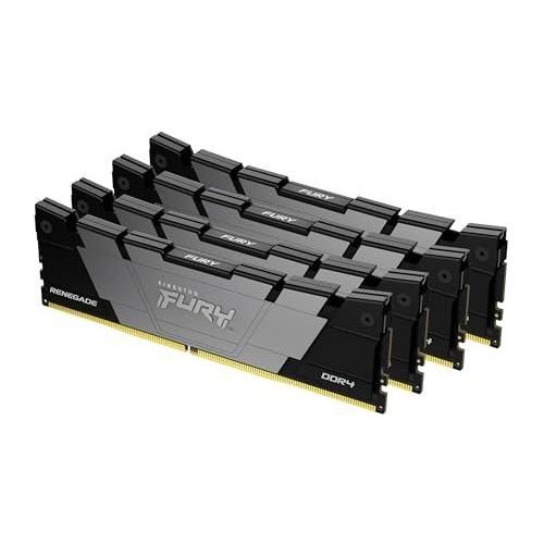 Kingston FURY Renegade - DDR4 - kit - 64 Go: 4 x 16 Go - DIMM 288 broches - 3200 MT/s / PC4-25600 - CL16 - 1.35 V - mémoire sans tampon - non ECC - noir