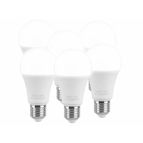 6 ampoules LED E27 blanc lumière du jour - 11 W