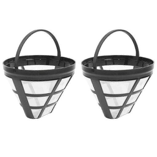 2Pack No.4 Filtre de panier de cafetière réutilisable pour filtres,...