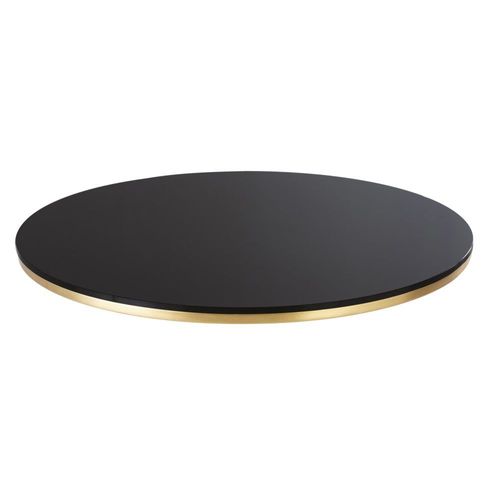 Plateau De Table Professionnel En Verre Noir 2/4 Personnes D70