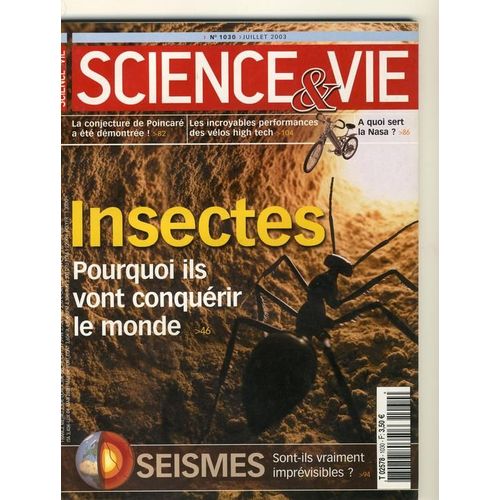 Sciences & Vie  N° 1030 : Insectes   Pourquoi Ils Vont Conquérir  Le Monde