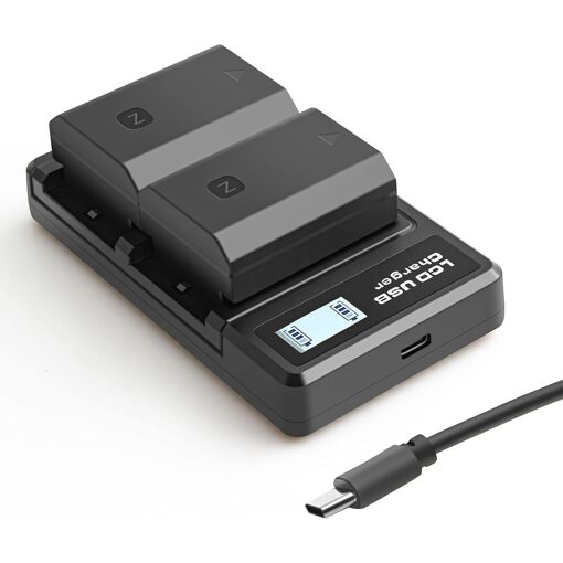 2 Batteries NP-FZ100,2280mAh Chargeur Batterie LED USB pour Sony Al...