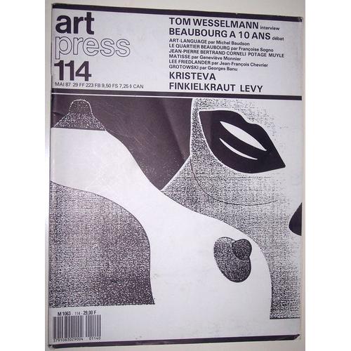 Art Press  N° 114 : Tom Wesselmann / Beaubourg A 10 Ans / Finkielkraut-Levy