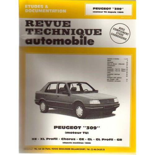 Revue Technique Automobile  N° 525 : Peugeot 309