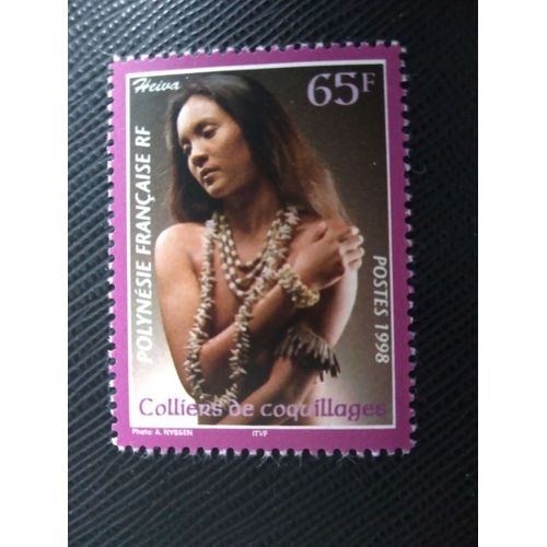 Timbre Polynesie Francaise Yt 567 Colliers De Coquillages Et De Fleurs 1998 ( 061207 )