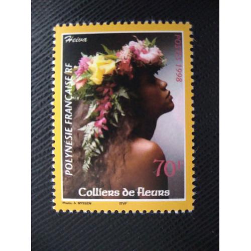 Timbre Polynesie Francaise Yt 568 Colliers De Coquillages Et De Fleurs 1998 ( 061207 )