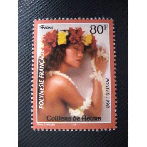 Timbre Polynesie Francaise Yt 569 Colliers De Coquillages Et De Fleurs 1998 ( 061207 )