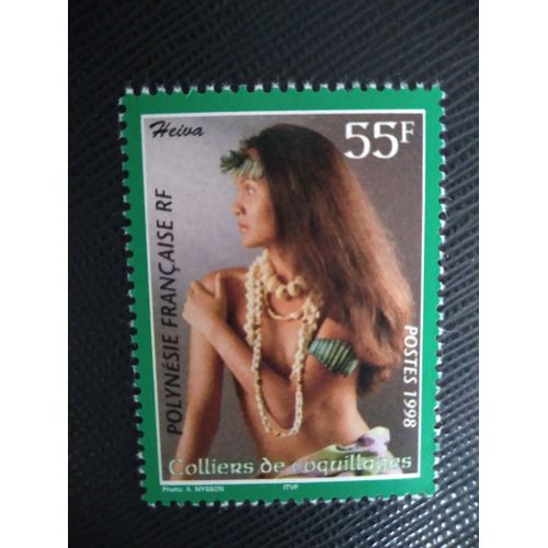 Timbre Polynesie Francaise Yt 566 Colliers De Coquillages Et De Fleurs 1998 ( 061207 )