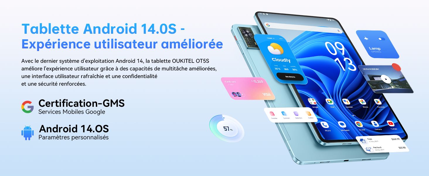 tablette oukitel ot5s tablette android 12 pouces tablette gaming android tablette tactile