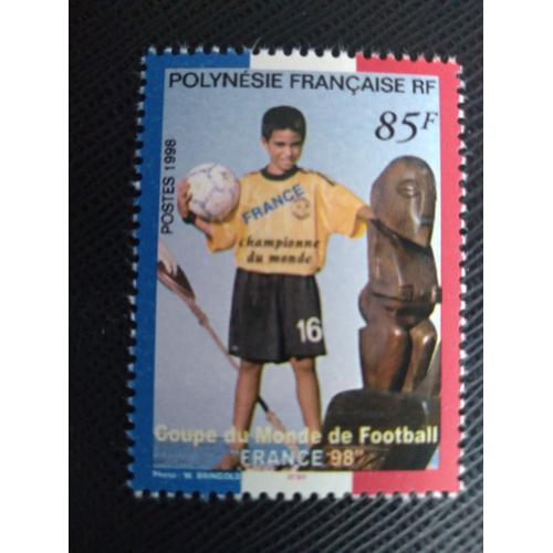 Timbre Polynesie Francaise Yt 571 La France Vainqueur De La Coupe Du Monde De Football 1998 ( 061207 )