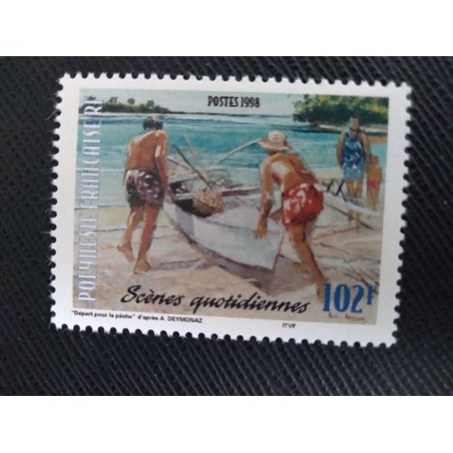 Timbre Polynesie Francaise Yt 576 La Vie En Polynésie 1998 ( 061207 )