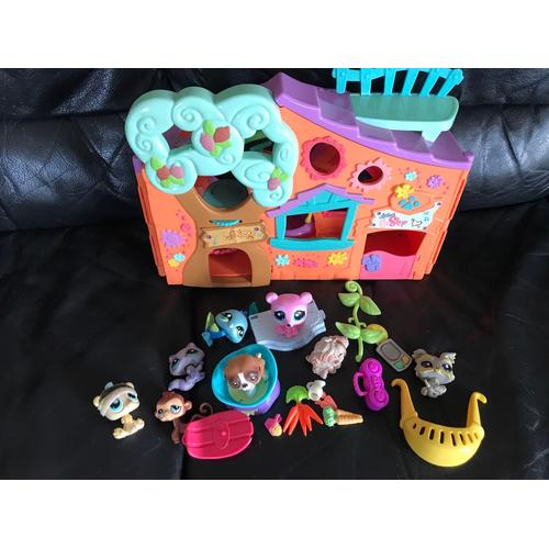 Petite Maison Little Petshop Avec Ses 8 Figurines +  Divers Accessoires 