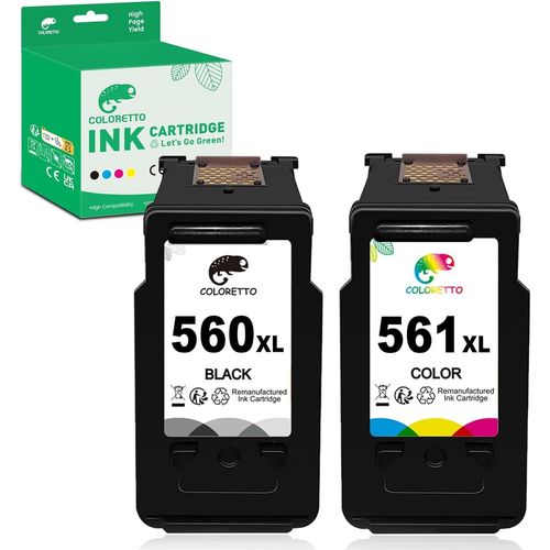 560xl 561xl Cartouches D'encre Remanufactures Pour Canon Cartouche 560 561 Xl Pixma Ts5350i Ts5350a Ts5351 Ts5352 Ts5353 Ts5355 Ts7450 Ts7451 Ts5351a Ts5353a Ts5355a Ts5351i Imprimante