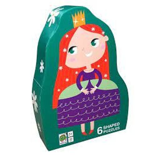 6 Puzzles Forme - Thème Princesse - Evolutif De 4 À 8 Pièces