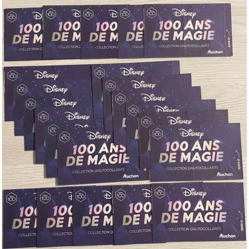 Lot De 22 Pochettes Stickers Soit 88 Cartes Disney 100 Ans De Magie 2023 Auchan