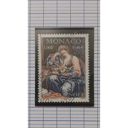 L256 -- Timbre Oblitéré Monaco N ° 2226 -- Année 1999 -- " Noël : Madone A L'enfant ".