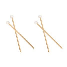 4 Pièces Séries Avec La Double Tête Tambour Cymbale Gong Les Bâtons De Marteau Souple Maillet Les Baguettes De Maillets Le Marteau En Feutre 385mm