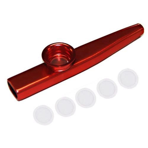 2x Mirliton En Alliage D'aluminium Avec Une Membrane Rouge