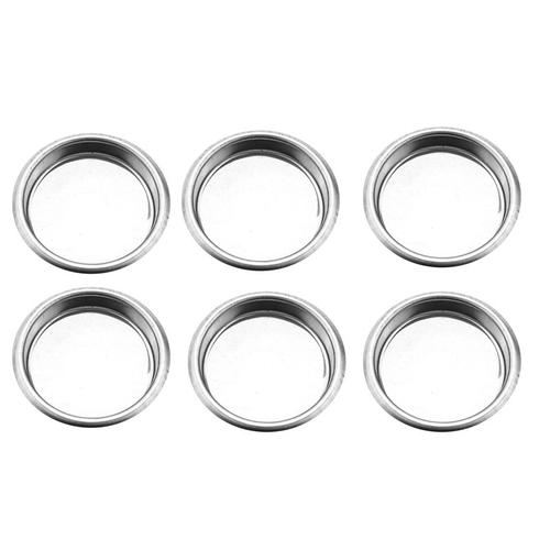 6X Filtre Vierge de Machine À Café de 58mm / Accessoires de Machine À Café de Cuvette Aveugle de Nettoyage de Remous En Acier Inoxydable