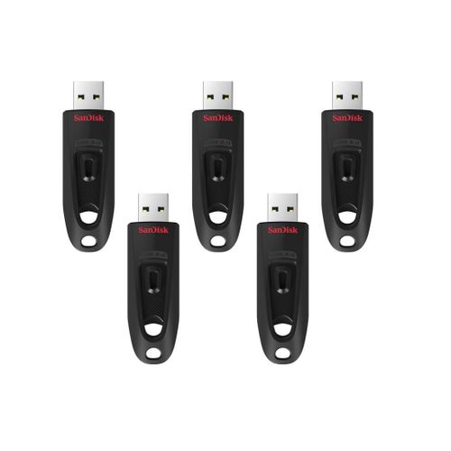 5 x SANDISK Clé USB Ultra 128 Go USB 3.0 (SDCZ48-128G-U46) jusqu'à 130Mo/s
