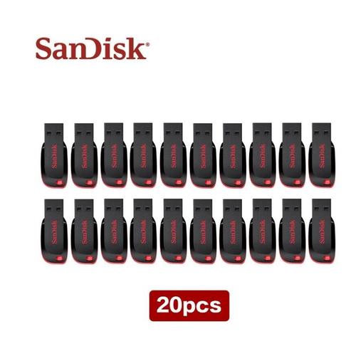 20 x SanDisk Cruzer Blade 32 Go Clé USB vérifier l'emballage du produit