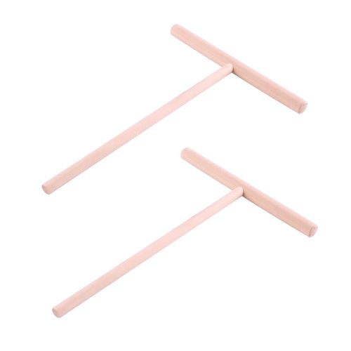 Crepiere Pratique en Forme de T Batonnet D'Epandage en Bois A Pate A Crepes Kit D'Outils 2 Pc