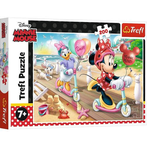 Trefl-200 Pi Ces Pour Enfants Partir De 7 Ans Puzzles 13262 Minnie Sur La Plage Disney Minnie